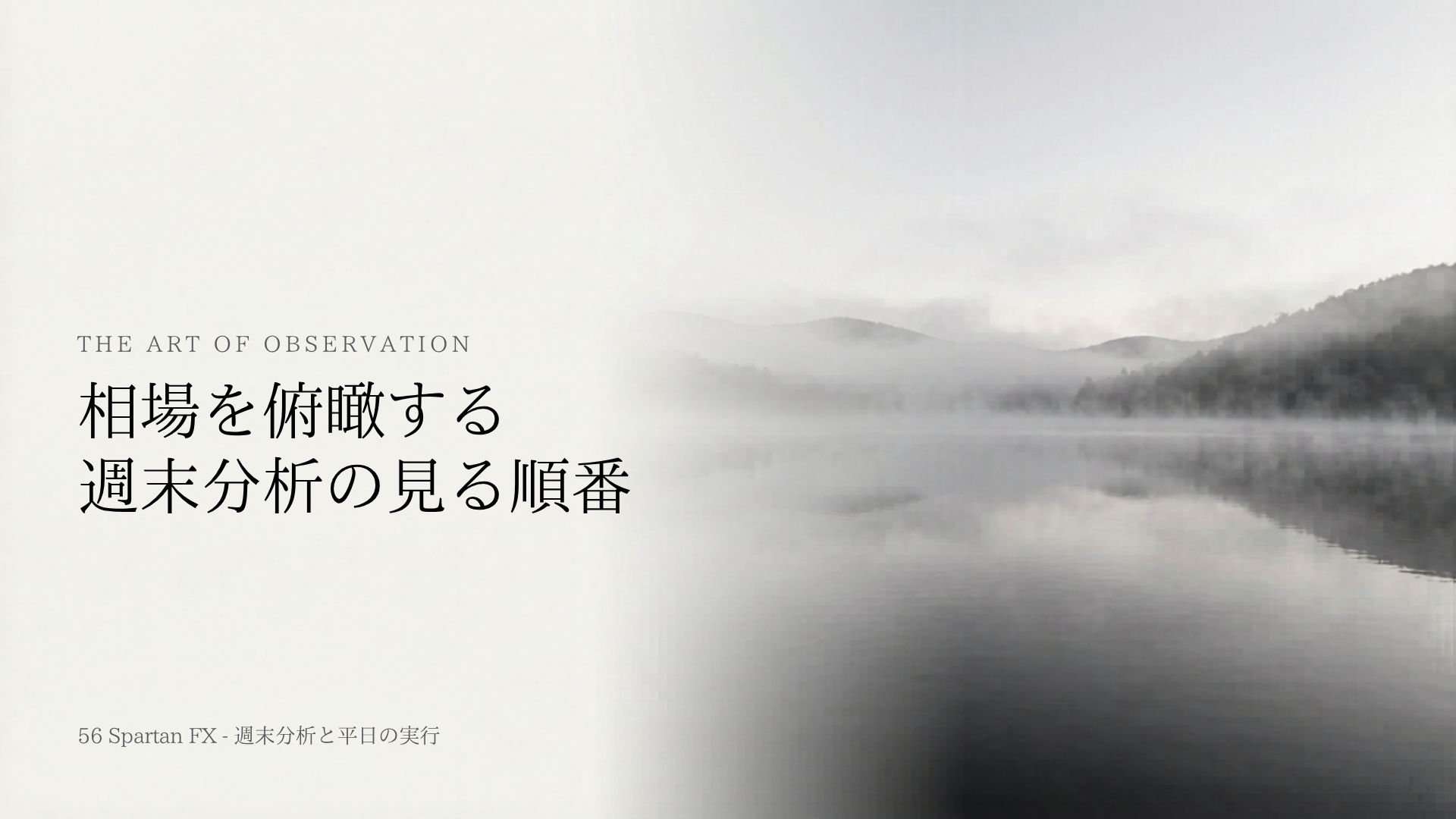 週末分析の見る順番｜日足週足と平日確認